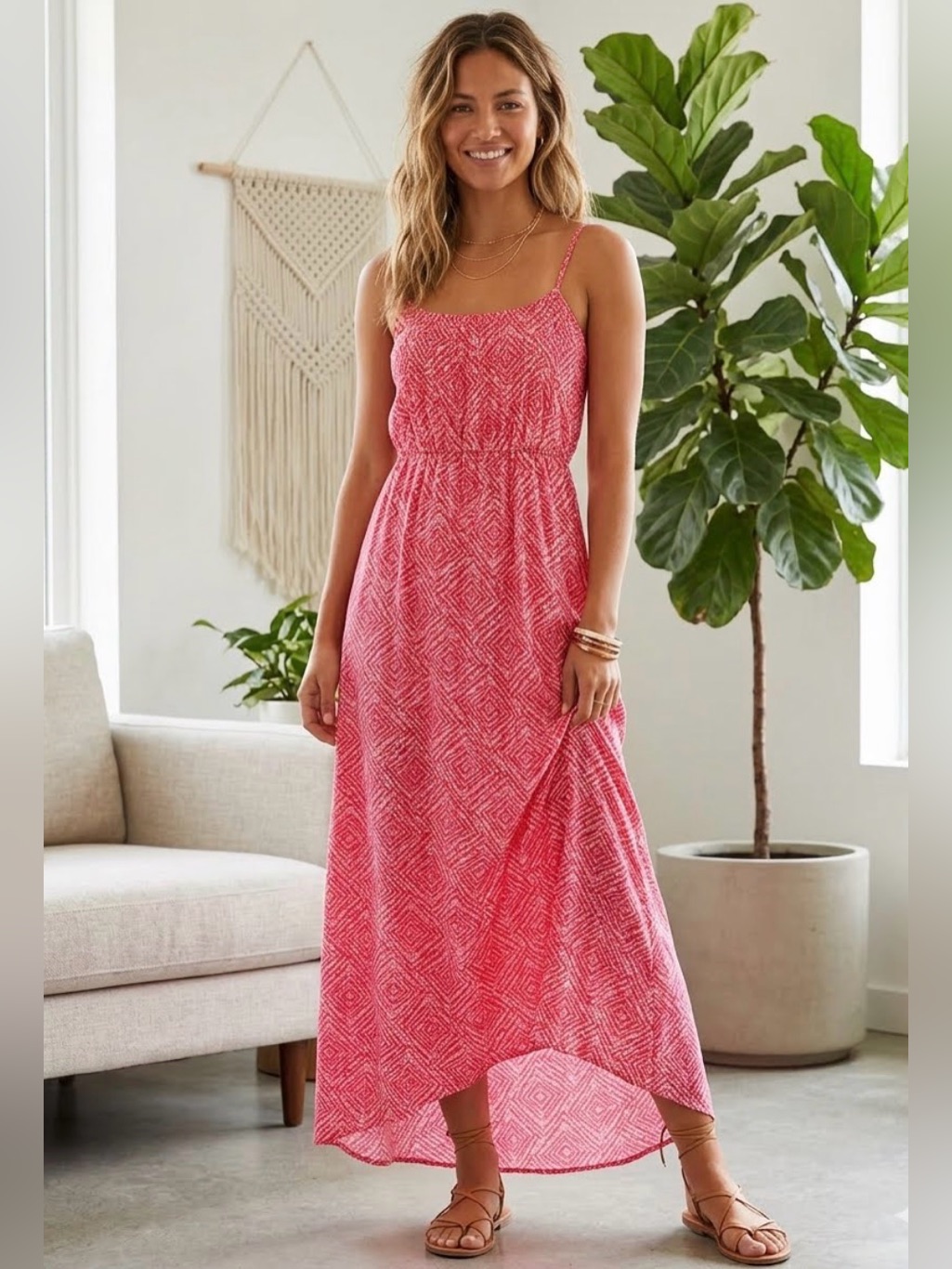 Guess Spaghetti-Strap Maxi Dress